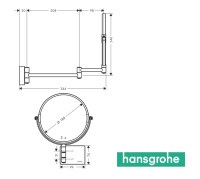 MEDIDAS ESPEJO DE AUMENTO x3 ADDSTORIS HANSGROHE